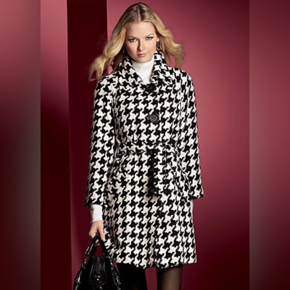 Michael Kors NWT LARGE HOUNDSTOOTH WRAP COAT 🖤🤍VERY RARE NWT COAT! - Picture 13 of 13